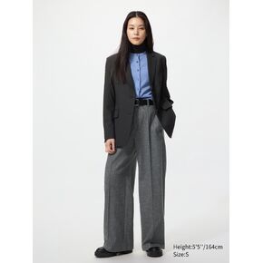 Uniqlo Brushed Jersey Wide Pants | Herringbone in Kuwait