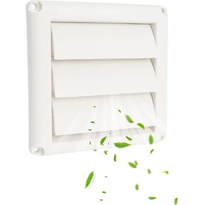 Dryer Vent Cover Outdoor 4 Inch Hood, Louvered Dryer Vent Cover, Stops Birds Nesting In Bathroom Exhaust Vents Pipe (6'' x 6 '') in Kuwait