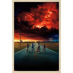 Trends International 24X36 Netflix Stranger Things: الموسم 2 - ملصق حائط فني رئيسي، 24 بوصة × 36 بوصة، إصدار ممتاز غير مؤطر in Kuwait