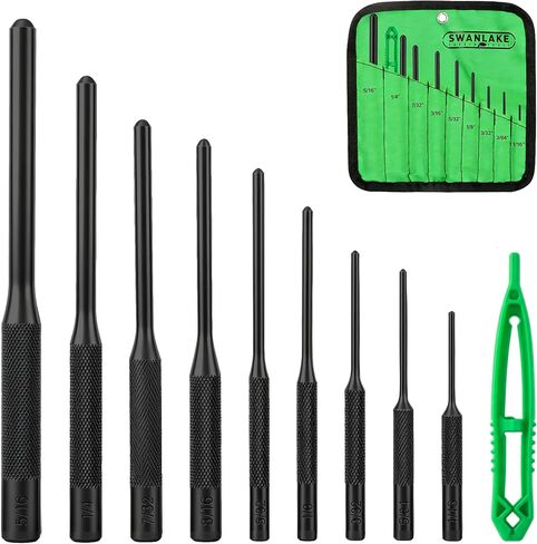 SWANLAKE 9-Pieces Roll Pin Punch Set, Removing Repair Tool with Holder for Automotive, Watch Repair,Jewelry and Craft in Saudi Arabia