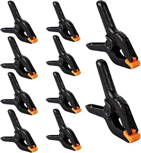 10 Packs of 3.5 inch Professional Plastic Small Spring Clamps Heavy Duty for Crafts or Plastic Clips and Backdrop Clips Clamps for Backdrop Stand,Photography, Home Improvement and so on in Saudi Arabia