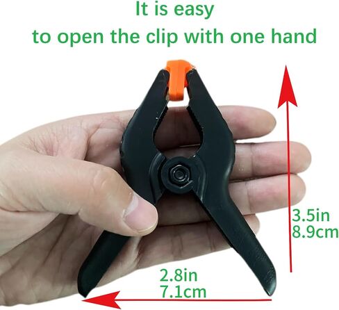 10 Packs of 3.5 inch Professional Plastic Small Spring Clamps Heavy Duty for Crafts or Plastic Clips and Backdrop Clips Clamps for Backdrop Stand,Photography, Home Improvement and so on in Saudi Arabia