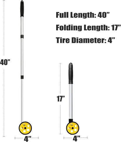 Zozen Measuring Wheel, 4-Inch Measure Wheel - Scalable Length, Measuring Wheel in Feet and Inches, [Up To 10,000Ft] Walking Measuring Wheel with Carrying Bag. in Saudi Arabia