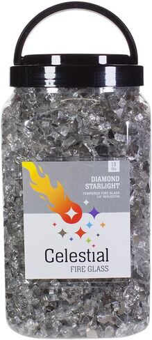 Celestial Fire Glass - Neptune Blue - 1/2 Inch Reflective Tempered Fire Glass – 2 oz. Sample in Saudi Arabia