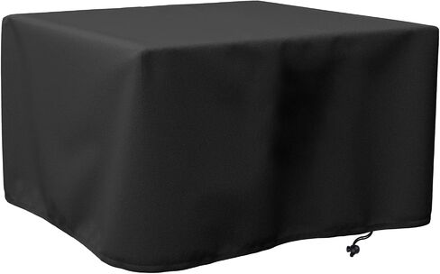 Fire Pit Cover, 22 inch Cover for 18-22 inch Round Firepit, Waterproof Windproof Dustproof UV-Resistant Heavy Duty Cover for Outdoor Patio Firepit Table - Black in Saudi Arabia