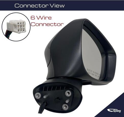 Spieg Passenger Side Mirror for 2016-2021 Mazda CX-3 Blind Spot Monitoring BSM Power Adj Heated Manual Fold Turn Signal Light Paint to Match 7 Pins Right in Kuwait