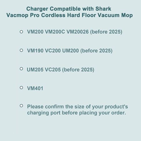 شاحن القرش VM252 VM252C QM250 VACMOP Pro ممسحة كهربائية لاسلكية للأرضيات الصلبة القرش VM252 VACMOP شاحن مغناطيسي أسود in Saudi Arabia