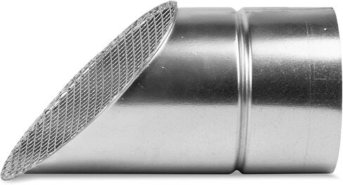 4" Inch Outlet Vent Cover with Mesh - Round Outdoor Air Take-off with Steel Screen – Angled Galvanized Steel Exhaust End Cap with Rain Cover (net 0.19" x 0.19" Inch) in Saudi Arabia
