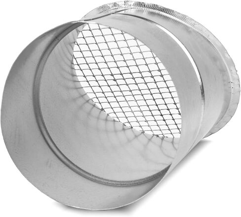 4" Inch Outlet Vent Cover with Mesh - Round Outdoor Air Take-off with Steel Screen – Angled Galvanized Steel Exhaust End Cap with Rain Cover (net 0.19" x 0.19" Inch) in Saudi Arabia