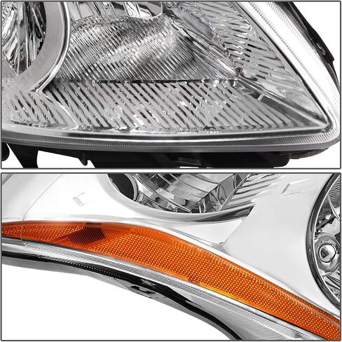 استبدال المصابيح الأمامية لتجميع المصابيح الأمامية من Auto Dynasty متوافق مع Altima Sedan 2010 2011 2012، جانب السائق والراكب، غطاء أسود زاوية كهرمانية in Kuwait
