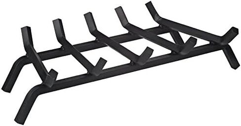 Rocky Mountain Goods Heavy Duty Fireplace Grate - Solid Metal Bar Log Holder Grate with 3/4" Bars - Rack Heater for Wood Stove with Heavy Gauge Wrought Iron Bars (23") in Kuwait