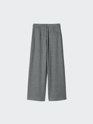 Uniqlo Brushed Jersey Wide Pants | Herringbone | Tall in Kuwait
