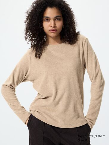 Uniqlo Soft Knitted Fleece T-Shirt | Long Sleeve in Kuwait