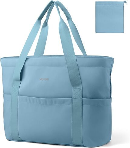 HOTOR Tote Bag for Women - Foldable Lightweight Tote Bags with Zipper, Large Shoulder Bag Top Handle Handbag for Travel, Work in Saudi Arabia