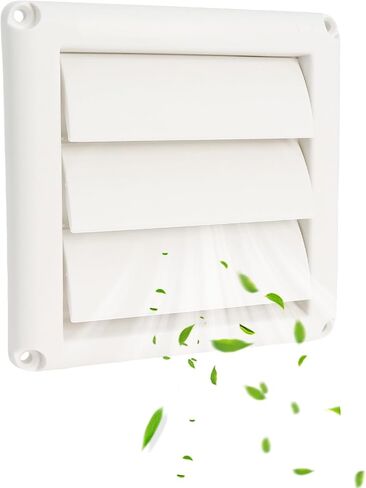 Dryer Vent Cover Outdoor 4 Inch Hood, Louvered Dryer Vent Cover, Stops Birds Nesting In Bathroom Exhaust Vents Pipe (6'' x 6 '') in Kuwait