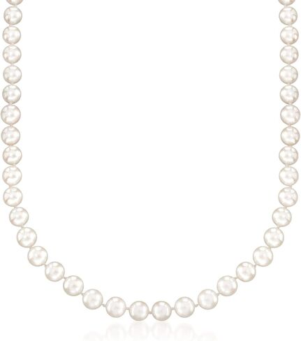Ross-Simons 7-7.5mm Cultured Akoya Pearl Necklace With 18kt White Gold in Saudi Arabia