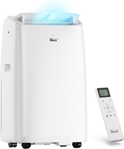 DuraComfort Smart Portable Air Conditioners, 12000 BTU(Ashrae) /8150 BTU (SACC) Quiet AC Unit, Built-in Dehumidifier and Fan Modes, Mobile App, Cools up to 450 Sq. Ft, White in Kuwait