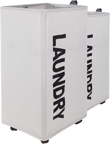Caroeas 22inch Slim Rolling Laundry Basket Slim Laundry Hamper with Washable & Breathable Mesh Liner Waterproof & Dustproof Laundry Carts in Saudi Arabia