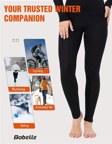 Merino Wool Base Layer Pants Women, 100% Merino Wool Leggings Women, Lite Active Thermal Underwear Bottom in Saudi Arabia