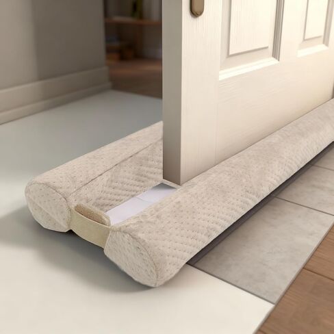 Under Door Draft Stopper Door, Sweep Weather Stripping, Double-Sided Windproof Seal Noise Blocker Window Breeze Blocker, Adjustable 30'' to 36'' Gap Filler, Grey in Saudi Arabia