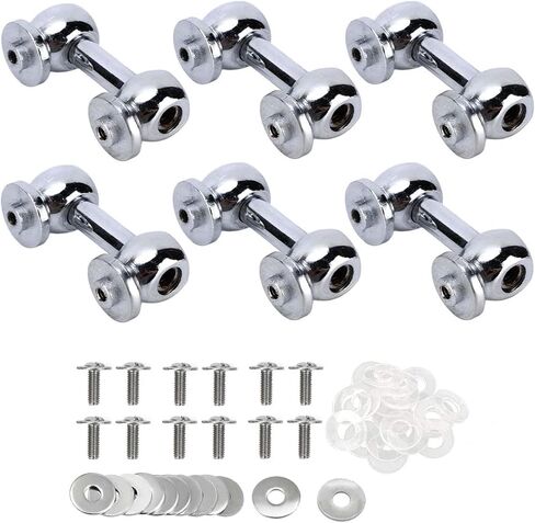 6pack Silver Drum Lugs Single End Tom Snare Drum Lugs with Mounting Screws Percussion Snare Drum Parts (38mm/1.5") in Saudi Arabia