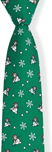 PenSee Christmas Necktie for Men Classic Red & Green Xmas Patterns, Elegant Snowflake & Reindeer Design in Saudi Arabia