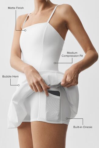 Alo Yoga Airbrush Love Match Tennis Dress - White in Kuwait