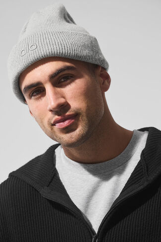 Alo Yoga Notable Beanie - Athletic Heather Grey - Athletic Heather Grey / One Size in Kuwait