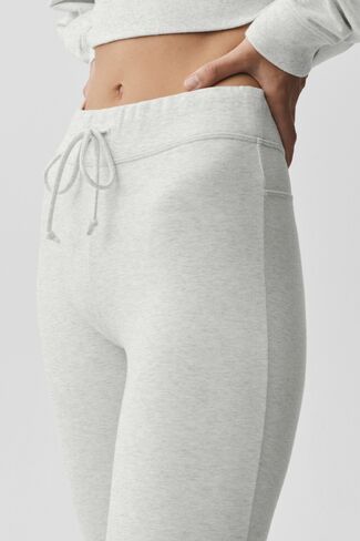 Alo Yoga Sway Bootcut Sweatpant - White Heather in Kuwait