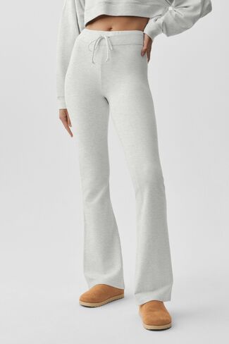 Alo Yoga Sway Bootcut Sweatpant - White Heather in Kuwait