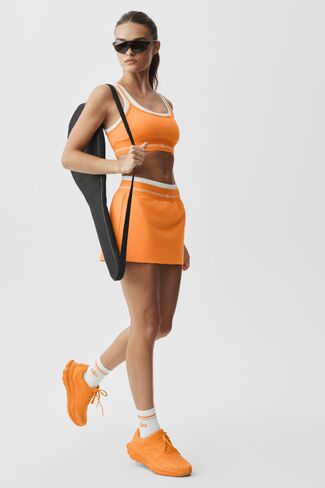 Alo Yoga Airbrush Better Together Tennis Skirt - Satsuma Breeze/White in Kuwait