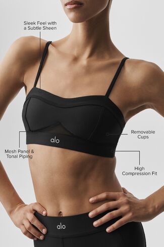 Alo Yoga Airlift Skyglow Bra - Black in Kuwait