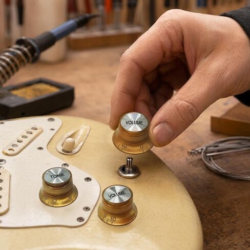 Cheerock الغيتار الكهربائي أعلى قبعة المقابض التحكم في السرعة المقابض 2 حجم 2 لهجة متوافق مع Les Paul LP نمط قبعة الغيتار الكهربائي استبدال أجزاء الذهب in Kuwait