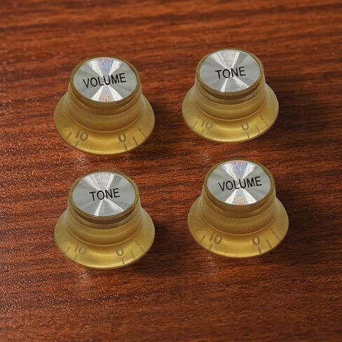 Cheerock الغيتار الكهربائي أعلى قبعة المقابض التحكم في السرعة المقابض 2 حجم 2 لهجة متوافق مع Les Paul LP نمط قبعة الغيتار الكهربائي استبدال أجزاء الذهب in Kuwait