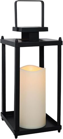 NEEDOMO Lanterns Decorative Outdoor&Indoor, Set of 2 Large Bronze Metal Lantern Decor with Glass, Candle Holder for Porch, Patio, Garden, Balcony, Wedding, Table Centerpiece Decorations in Saudi Arabia