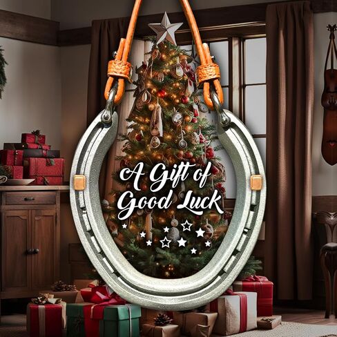 MatchWhiz Lucky Horseshoe Gift Horseshoe ornament for Friends Family Coworkers, Meaningful Gift for Birthday Graduation Housewarming Wedding or Anniversary, Rustic Home Wall Decor in Saudi Arabia