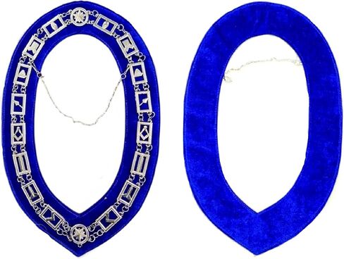 Blue Lodge Masonic Working Tools + Chain Collars with Blue Velvet Backing - Quality Craftsmanship for Freemasons in Saudi Arabia