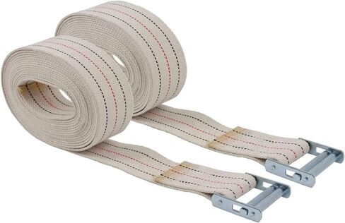Mytee Products (2 Pack) 2" x 15' Piano Moving Strap with Roller Buckle, Made from Cotton Webbing in Saudi Arabia