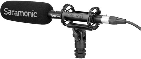 Saramonic 15.5" Shotgun Microphone with Li-Ion, 2X High-Pass Filters & High-Freq Boost, 10dB Pad, Shock Mount, Windscreen, XLR Cable, Mic Clip (SoundBird T3L) in Saudi Arabia
