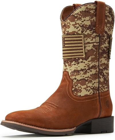 SUREWAY Western Boots For Men - Mens Square Toe Cowboy Boot, Oil/Slip Resistant, Durable Fashionable Classic Pull on 10 Inch Mid-Calf Wellington Boots in Saudi Arabia