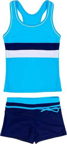 Little Girls' Summer Swimwear Two Piece Boyshort Tankini Kids Swimsuit in Saudi Arabia