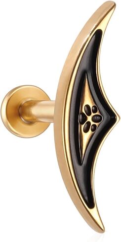 ASTM F136 Titanium Halloween Piercing Jewelry 16G 8mm for Helix Conch Flat,Threadless in Saudi Arabia