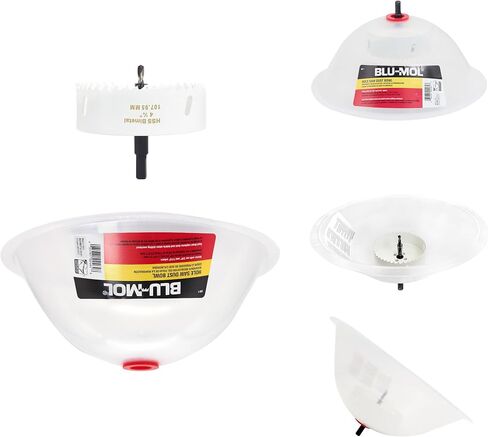 Disston E0215000 Blu-Mol RemGrit Hole Saw Accessories Silicone Dust Bowl, for Installing Recessed Lights and Works With All Hole Saws compatible with Fiberglass in Kuwait