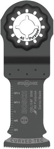 BOSCH OSM114F 1-1/4 In. StarlockMax Oscillating Multi Tool All Purpose Bi-Metal Plunge Cut Blade for Extreme-Duty Applications in Wood, Wood with Nails, Drywall, PVC, Metal (Nails and Staples) in Kuwait