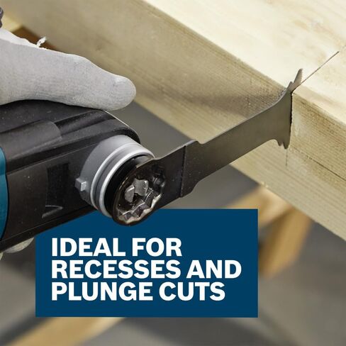 BOSCH OSM114F 1-1/4 In. StarlockMax Oscillating Multi Tool All Purpose Bi-Metal Plunge Cut Blade for Extreme-Duty Applications in Wood, Wood with Nails, Drywall, PVC, Metal (Nails and Staples) in Kuwait