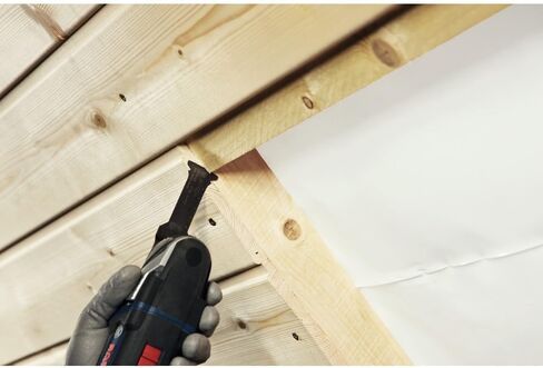 BOSCH OSM114F 1-1/4 In. StarlockMax Oscillating Multi Tool All Purpose Bi-Metal Plunge Cut Blade for Extreme-Duty Applications in Wood, Wood with Nails, Drywall, PVC, Metal (Nails and Staples) in Kuwait