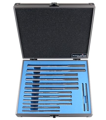 Accusize Industrial Tools Fractional Sizes 1/8" Thru 1/2" by 16th HSS M2 Premium Chucking Reamer Set, Right Hand Cut, 7pcs/Set, 5528-SH00 in Saudi Arabia