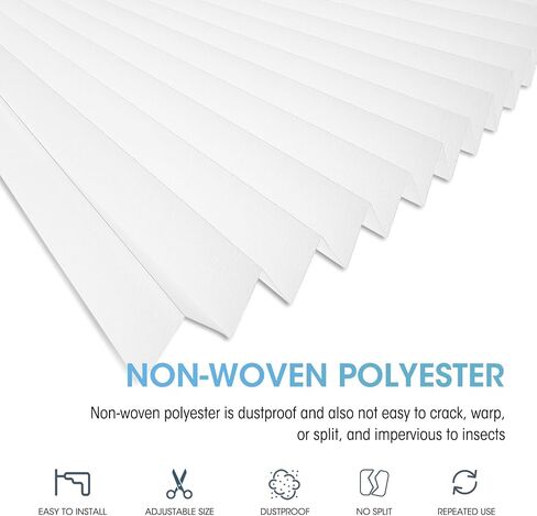 Arch Window Light Fully Blocking Pleated Shade Blinds for semi-Circle Arch Window, 2PCS Arch Light Filtering Pleated Fabric Shade, Easy to Cut and Install, 72" x 36" in Saudi Arabia