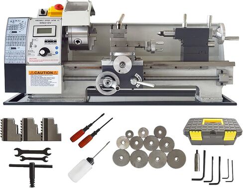 TECHTONGDA Metal Lathe 8X39" Precision Bench Lathe Inch Thread 1100W Brushless Motor Turning Milling Machine 0-2500 RPM DIY Mini Lathe in Saudi Arabia