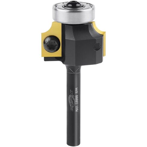 BINSTAK CNC Spoilboard Surfacing Router Bit 1/4" Shank, Slab Flattening Router Bit with 1-3/8" Cutting Diameter, 2+2 Flutes Insert Carbide Wood Planer Router Bits, Planing Bit for Woodworking in Kuwait